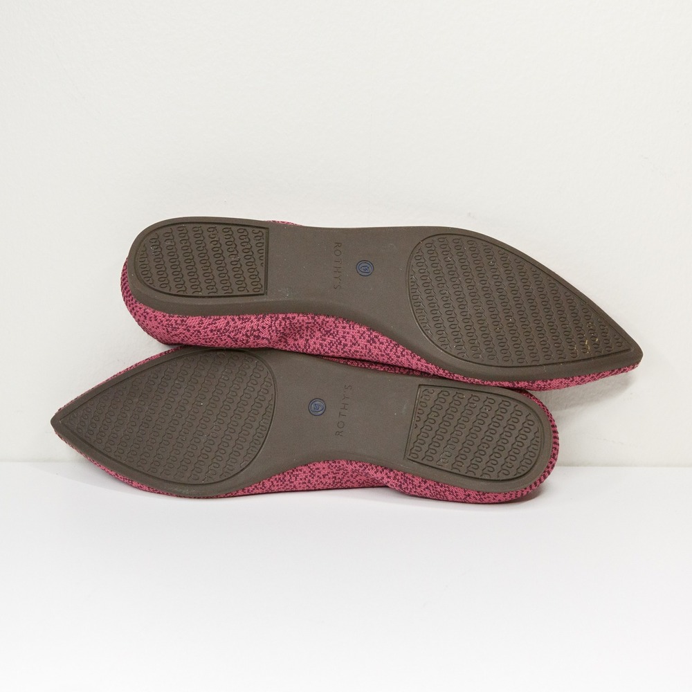 Rothys The Point Fig Python Pointed Toe Slip On F… - image 8